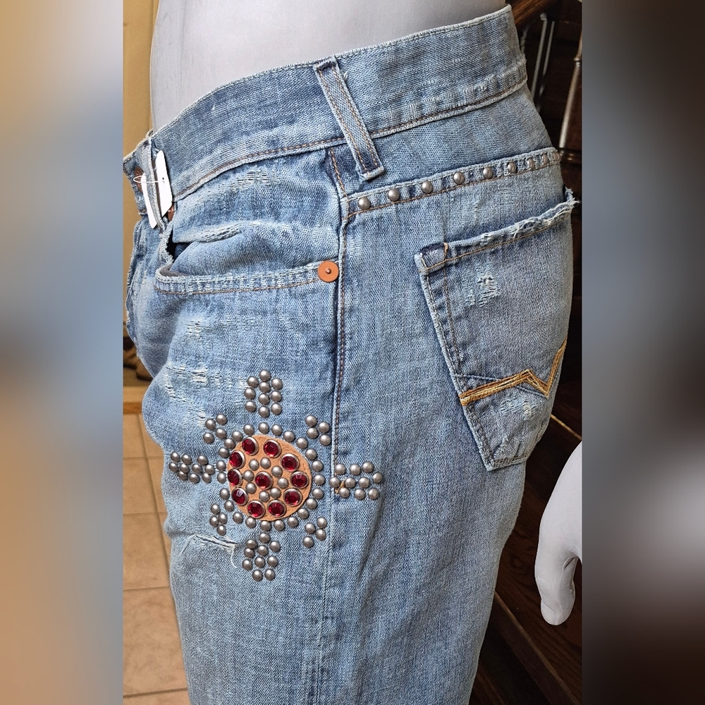 Guess Falcon Low Rise Bootcut Jeans with Vintage Distressing